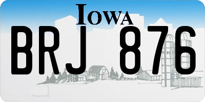 IA license plate BRJ876