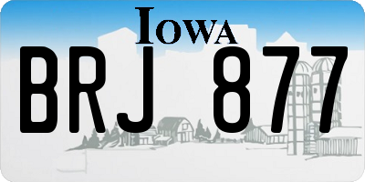 IA license plate BRJ877