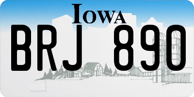 IA license plate BRJ890