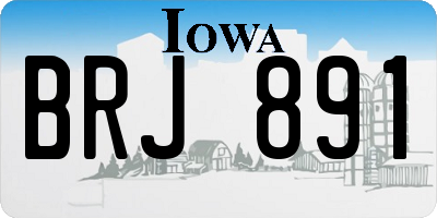 IA license plate BRJ891