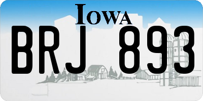 IA license plate BRJ893
