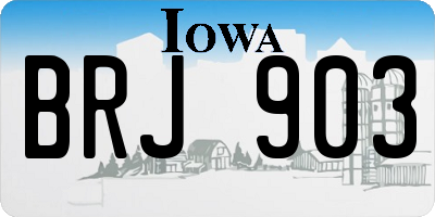 IA license plate BRJ903