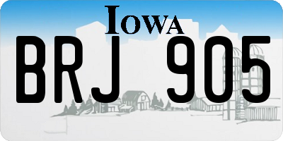 IA license plate BRJ905