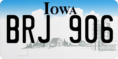 IA license plate BRJ906