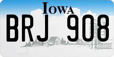 IA license plate BRJ908
