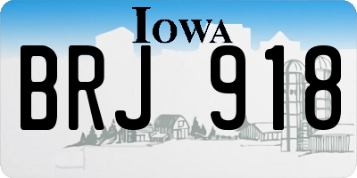 IA license plate BRJ918