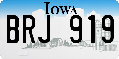 IA license plate BRJ919