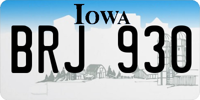 IA license plate BRJ930