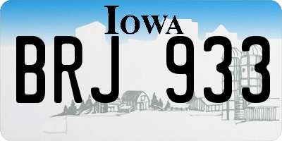 IA license plate BRJ933