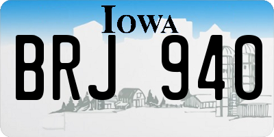 IA license plate BRJ940