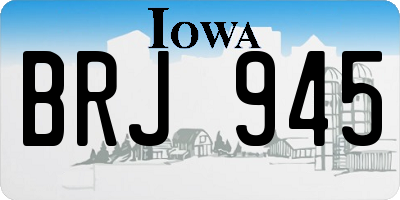 IA license plate BRJ945