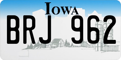 IA license plate BRJ962