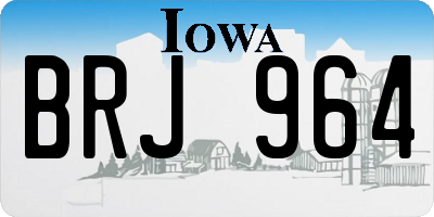 IA license plate BRJ964