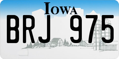 IA license plate BRJ975
