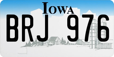 IA license plate BRJ976