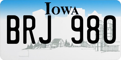 IA license plate BRJ980