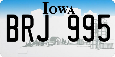 IA license plate BRJ995