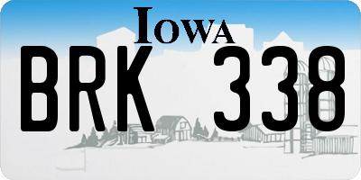 IA license plate BRK338