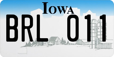 IA license plate BRL011