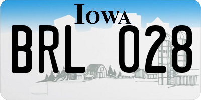 IA license plate BRL028