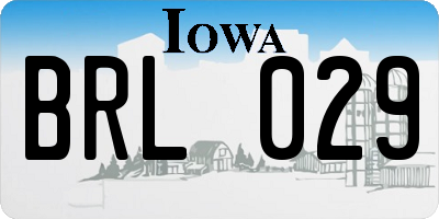 IA license plate BRL029