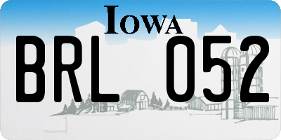 IA license plate BRL052