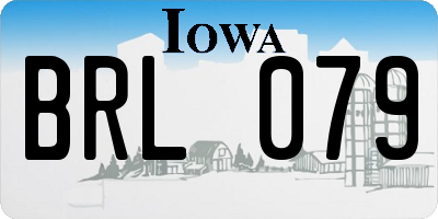 IA license plate BRL079