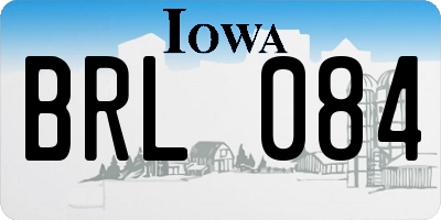 IA license plate BRL084