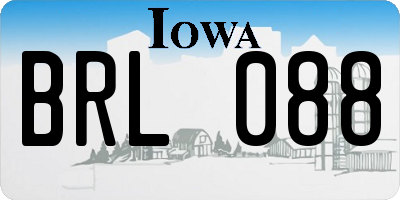 IA license plate BRL088