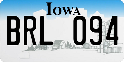 IA license plate BRL094