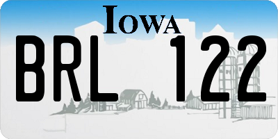 IA license plate BRL122