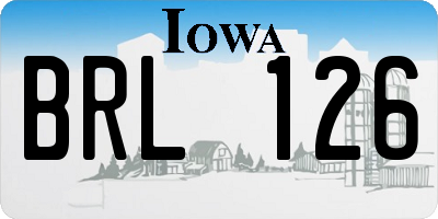 IA license plate BRL126