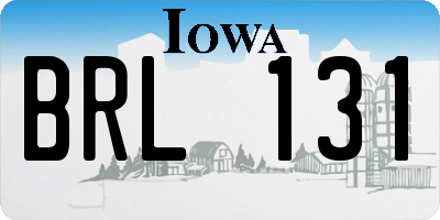 IA license plate BRL131