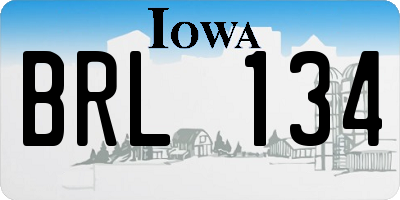 IA license plate BRL134