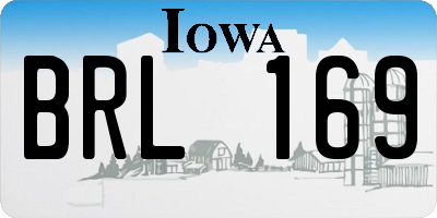 IA license plate BRL169
