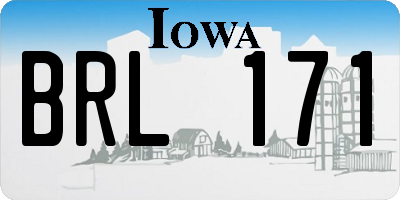 IA license plate BRL171