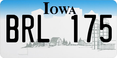 IA license plate BRL175