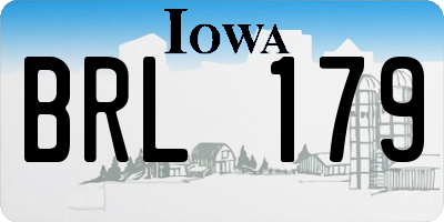 IA license plate BRL179