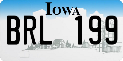 IA license plate BRL199