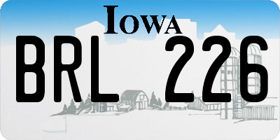 IA license plate BRL226