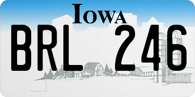 IA license plate BRL246