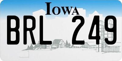 IA license plate BRL249