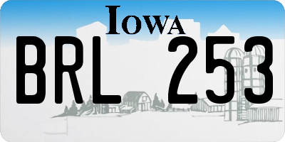 IA license plate BRL253