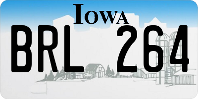 IA license plate BRL264