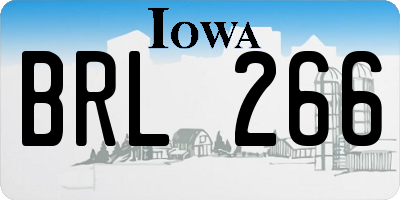 IA license plate BRL266