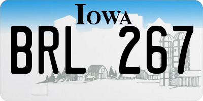 IA license plate BRL267