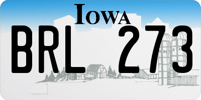 IA license plate BRL273