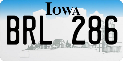 IA license plate BRL286