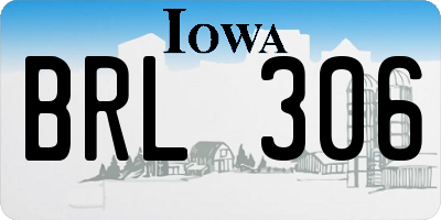IA license plate BRL306