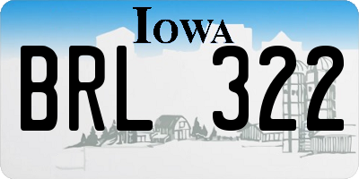 IA license plate BRL322